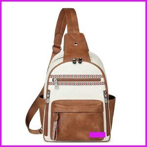 Leather Crossbody Sling Bag Anti Theft RFID Travel Purse Large Capacity